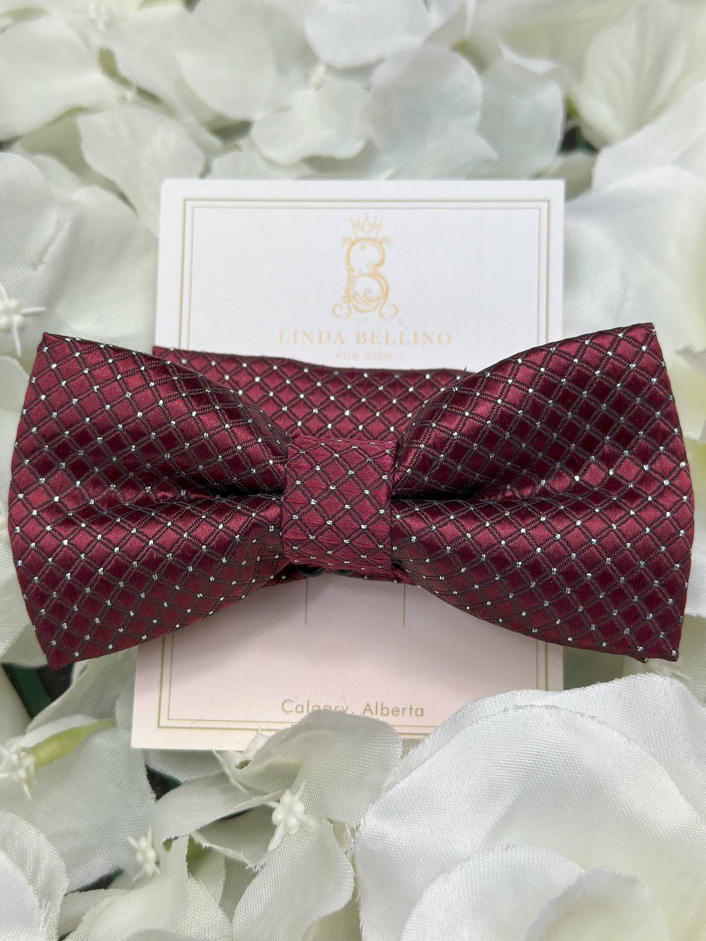 LB Bow Tie | Burgundy Diamond