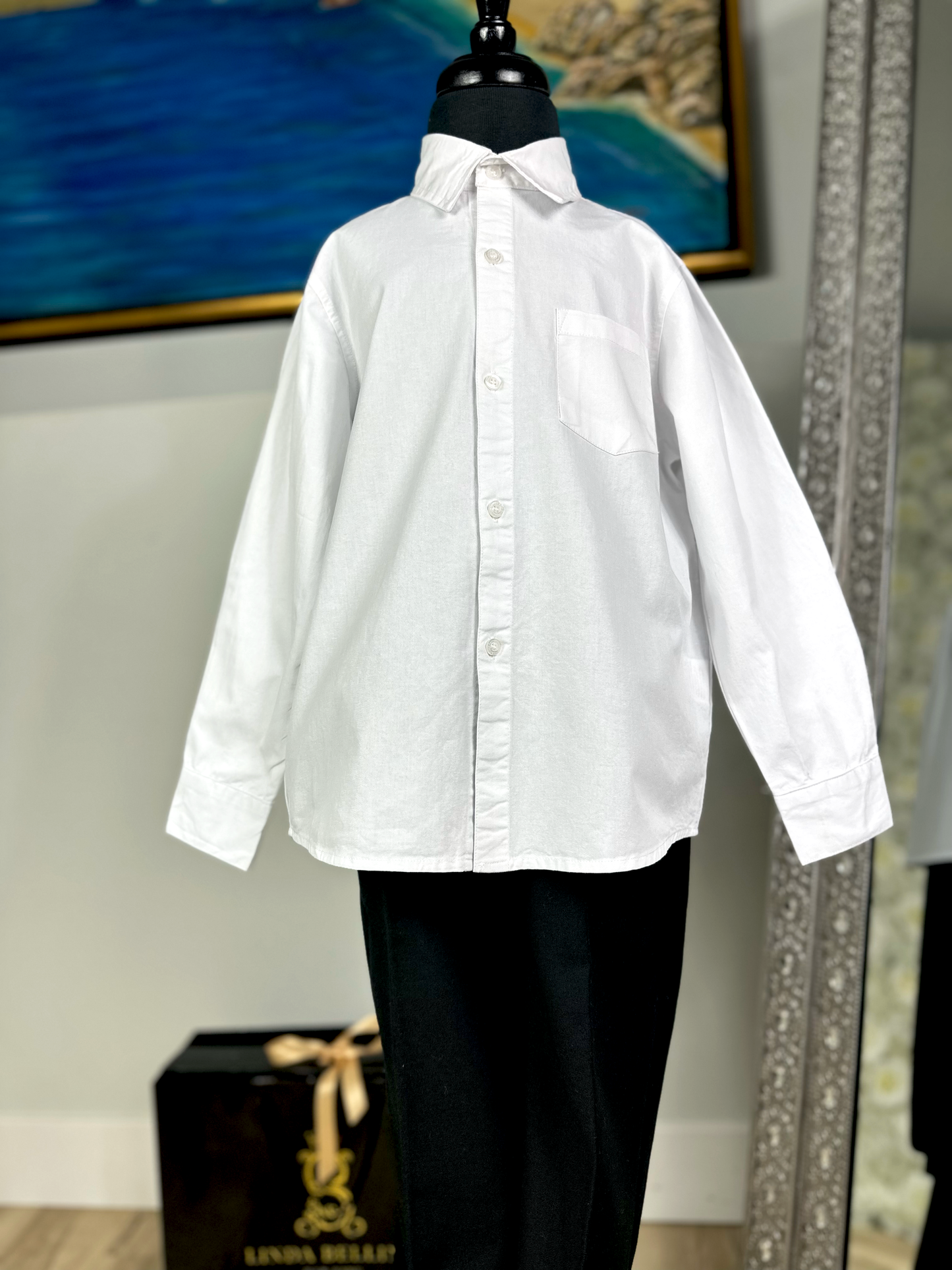 LB Cotton Dress Shirt - White