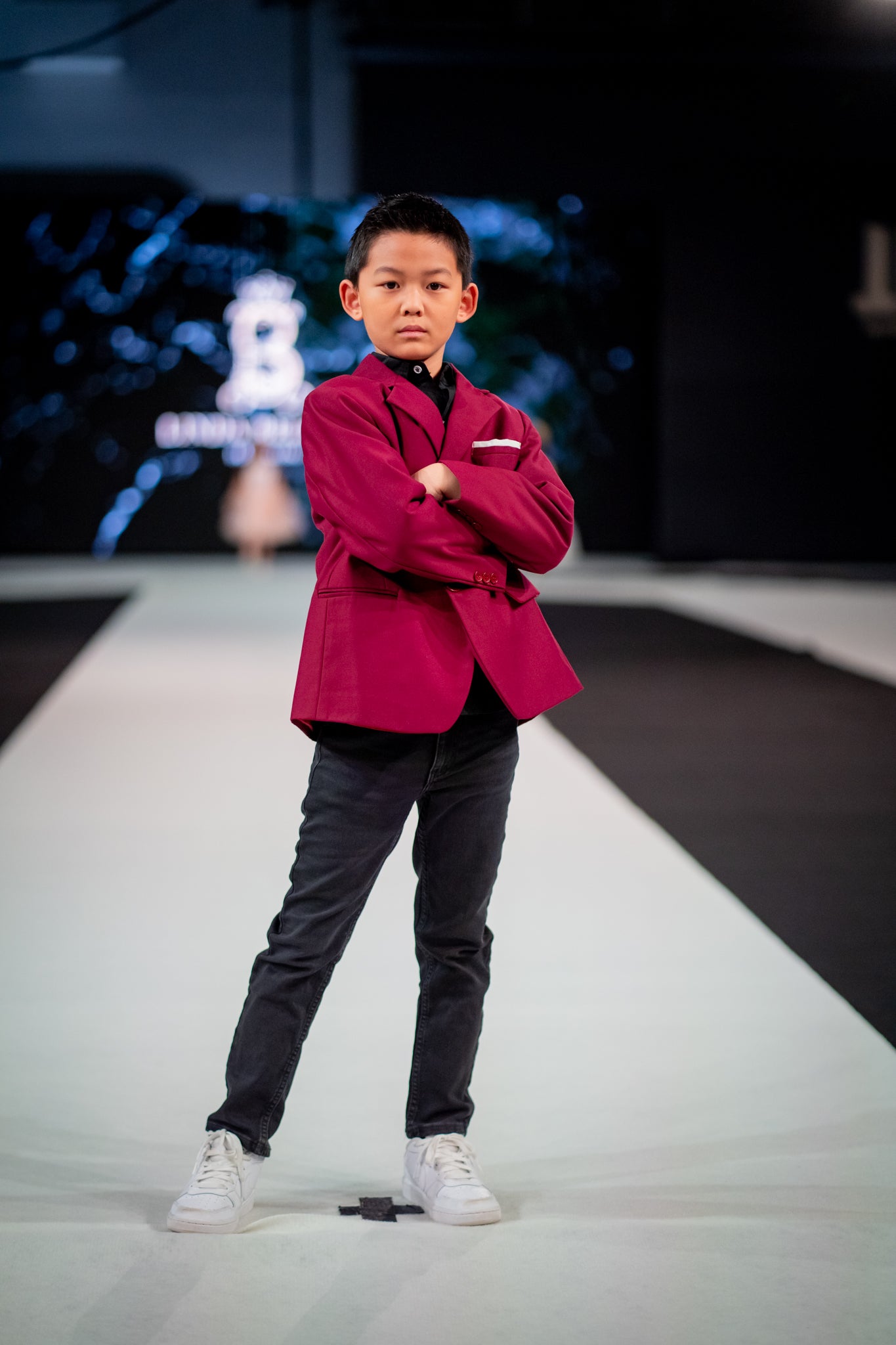 Boys Premium Wool Blend Blazer | Burgundy