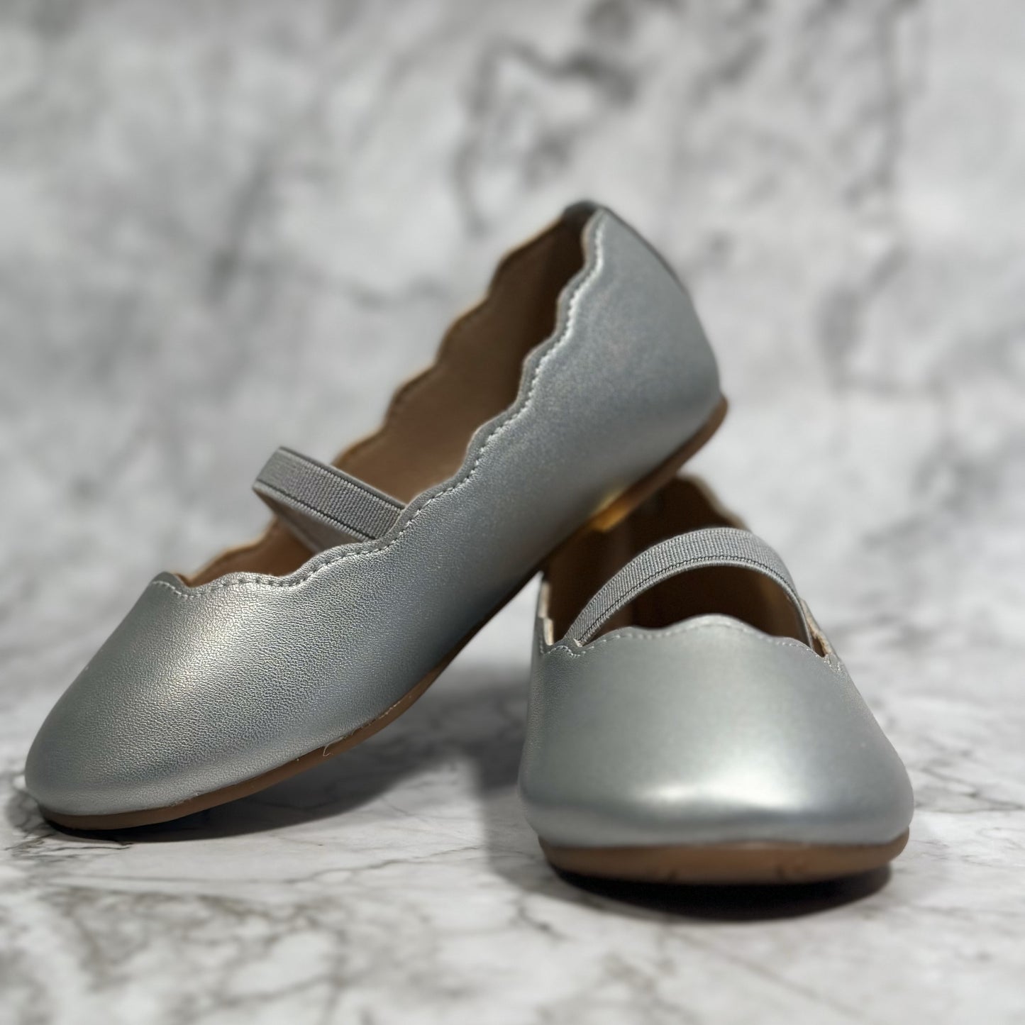 LB Mini Ballerina Flats- Silver