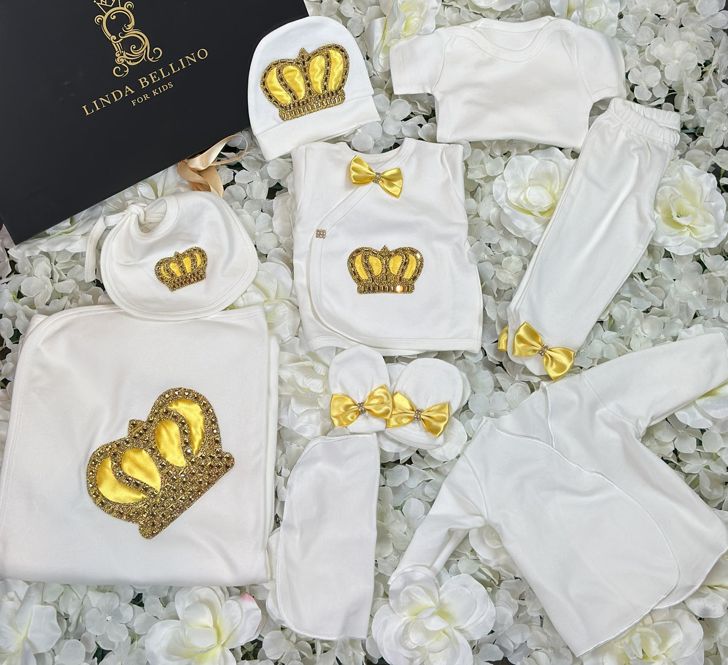 LB Lux Baby Gift Set | Yellow | 9 Piece Set
