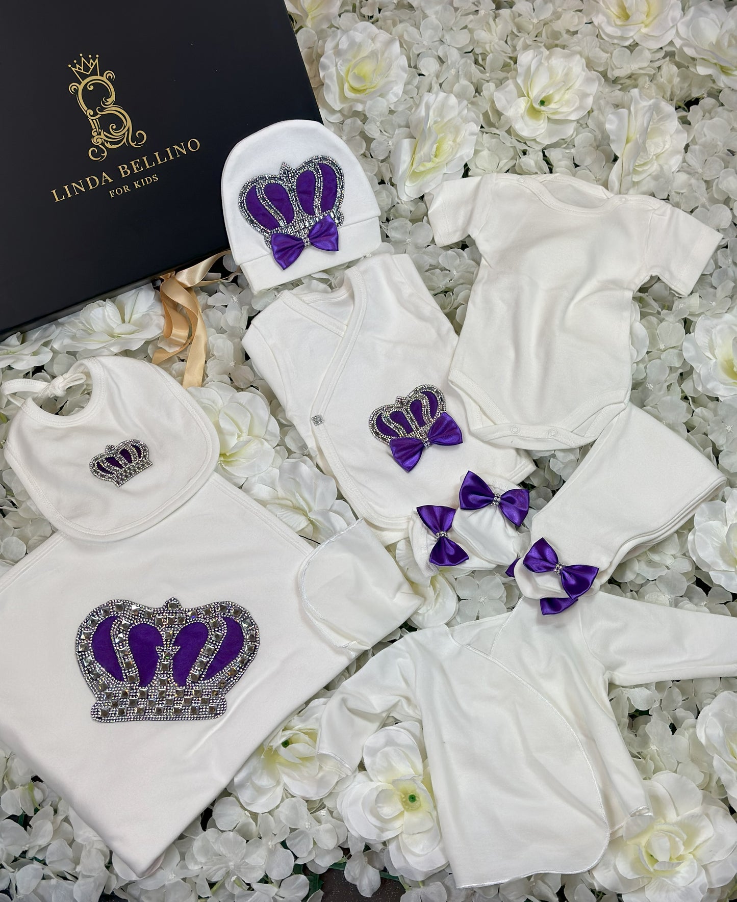 LB Lux Baby Gift Set | Purple | 9 Piece Set