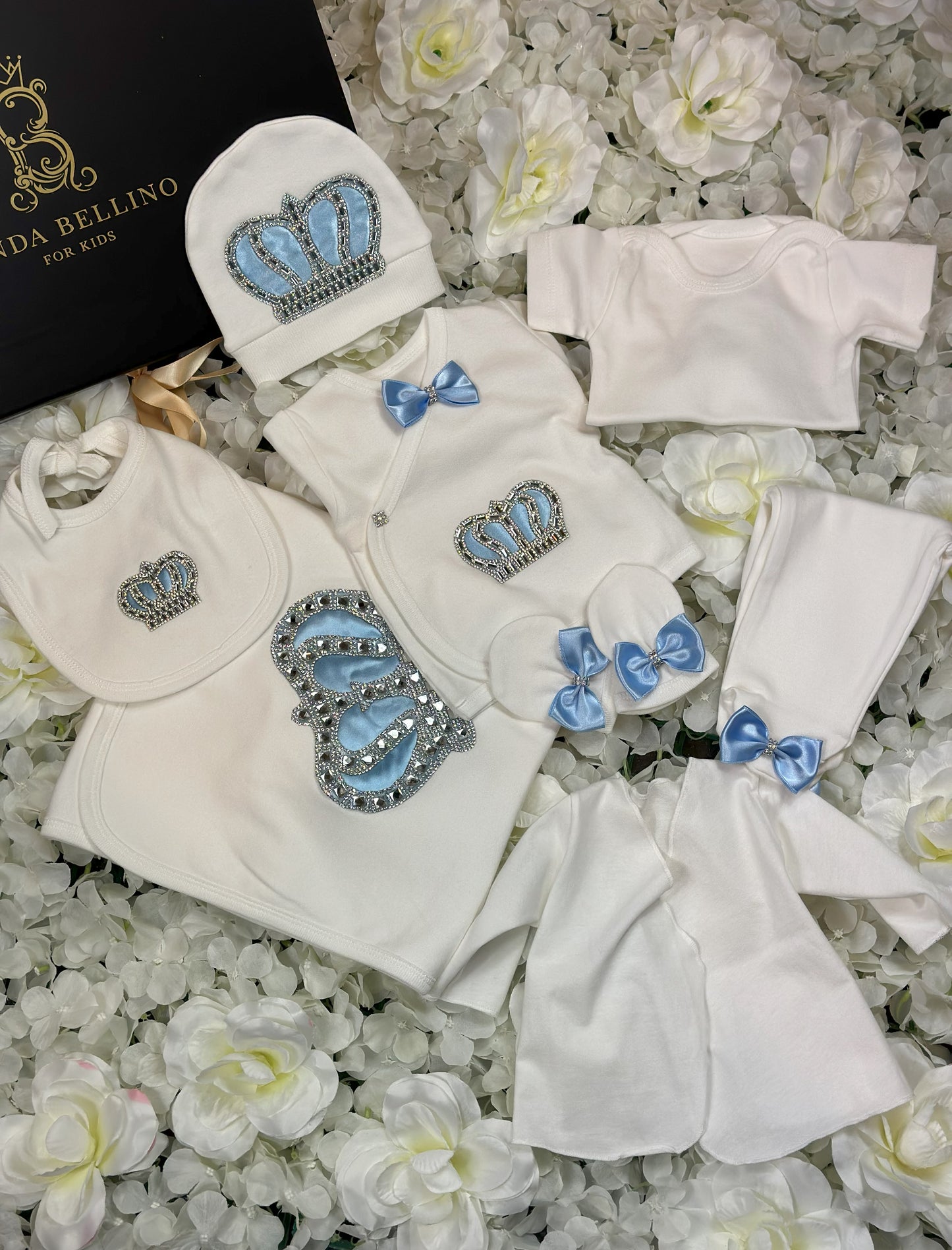 LB Lux Baby Gift Set | Baby Blue | 9 Piece Set
