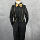 LB Creased Dress Pants - Black & Gold