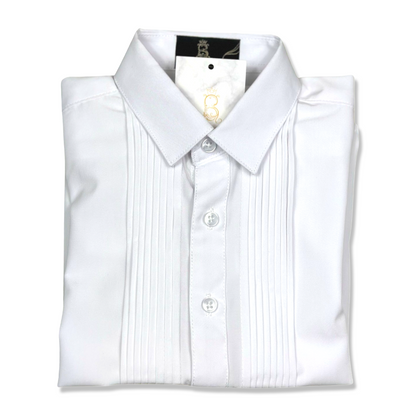 Boys Bamboo Blend Pleated Dress Shirt