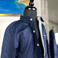 LB Patterned Dress Shirt | Navy Blue