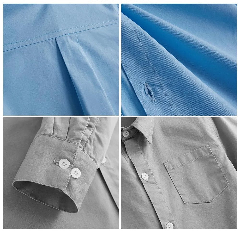 LB Cotton Dress Shirt - Blue