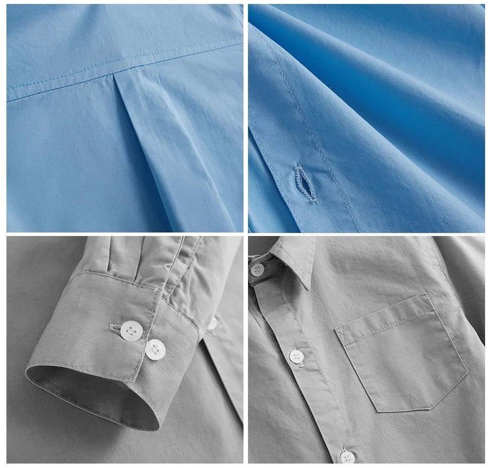 LB Cotton Dress Shirt - Navy Blue