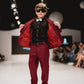 Boys Premium Wool Blend Blazer | Burgundy