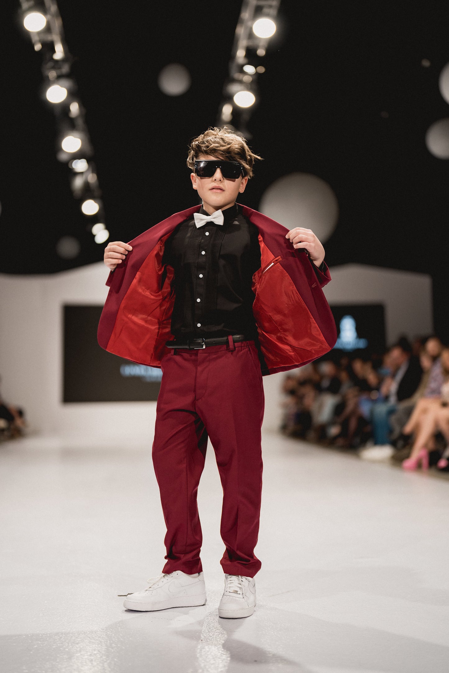 Boys Premium Wool Blend Blazer | Burgundy