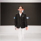 Boys Premium Wool Blend Blazer | Black