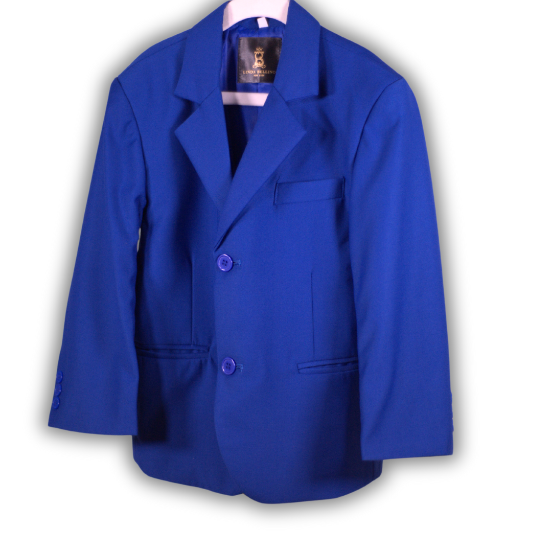 Boys Premium Wool Blend Blazer | Blue