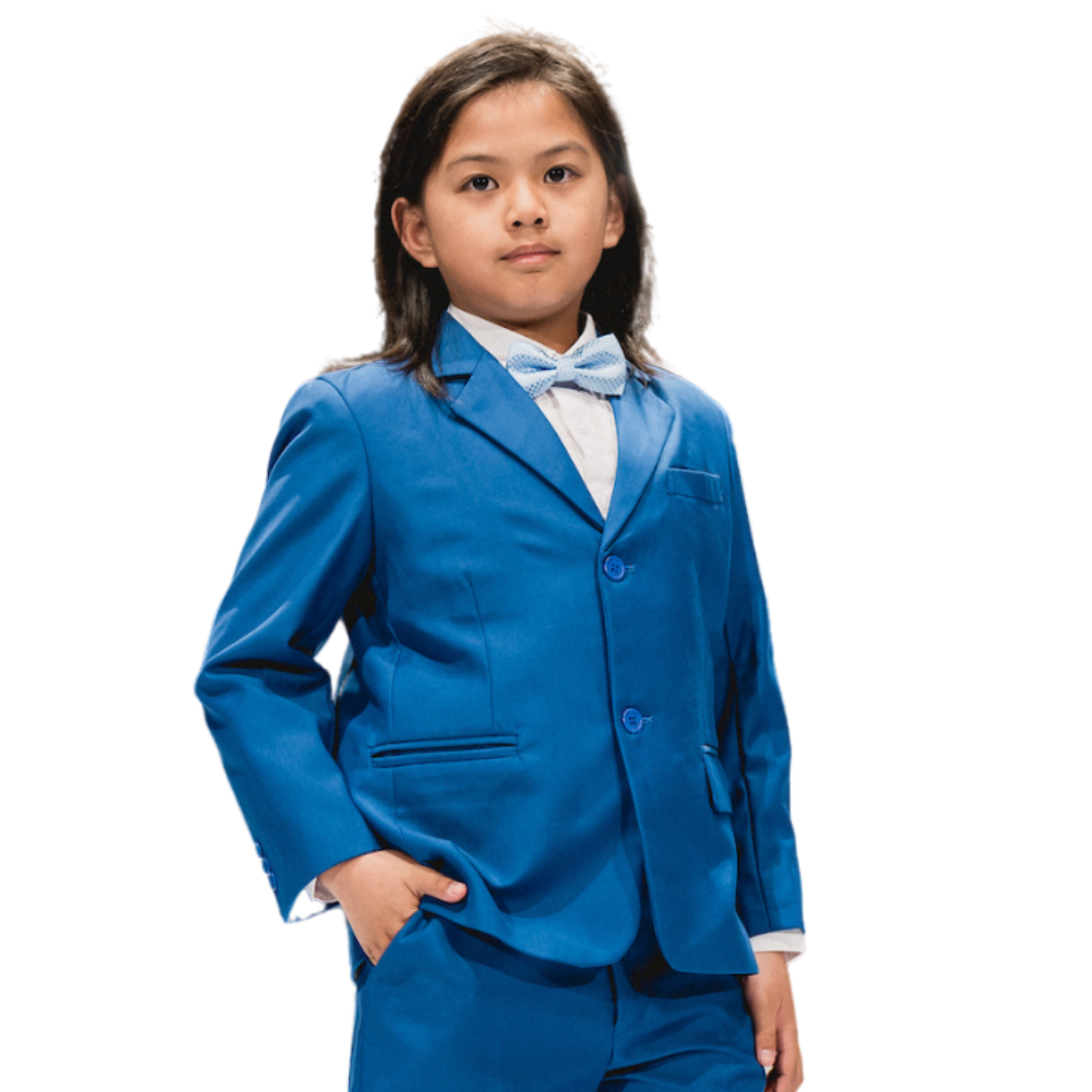 Boys Premium Wool Blend Blazer | Blue