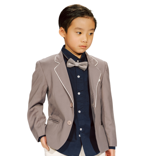 Boys Premium Wool Blend Blazer | Grey